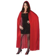 Red Cape Hooded Halloween Costume for Adults
