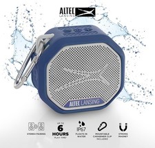 Altec Lansing HydraTrek Magnetic Bluetooth Speaker Waterproof - Periwinkle Blue
