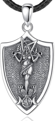 Lilith Goddess Necklace for Women Men 925 Sterling Silver Wiccan Pendant Jewelry
