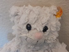 Steiff Grey Kitten White Whiskers Soft Texture German Plush Toy Pre-Owned