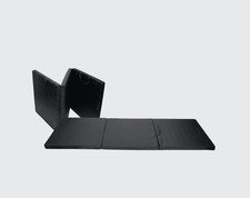 Sunny Exercise Non-Slip Tri-Fold PU Leather Gymnastics Mat Yoga For Home-6'x2'