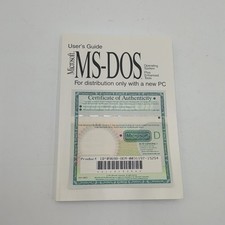 Microsoft MS Dos 6.22 Upgrade Operating System Users Guide w/ COA NO SOFTWARE 