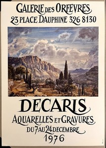 Albert DECARIS - Affiche originale exposition - Galerie des Orfèvres Paris 1976 - vue 1 sur 5