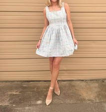 Aureum Wren Tweed Mini Dress Blue