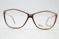 Vintage Glasses Paloma Picasso 3721 11 Gold Silver Brown Multicolor Oval