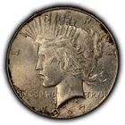 1927 $1 Silver Peace Dollar - Luster - UNC - SKU-D7545