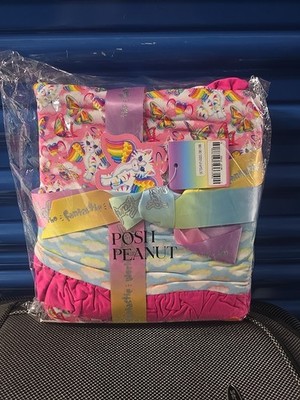 NEW Posh Peanut Lisa Frank Angel Kitty & Rainbow Ombre Clouds Ruffled Luxe Patoo