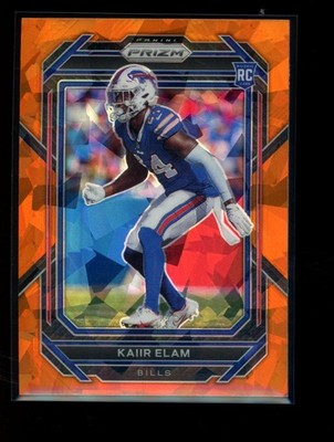 2022 Panini Prizm #374 Kaiir Elam Orange Ice