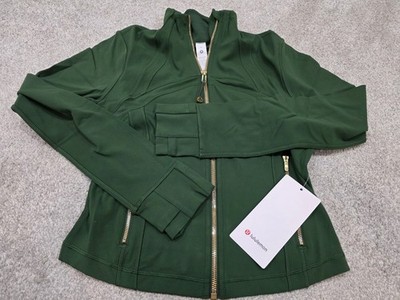 Lululemon Define Cropped Jacket Nulu Size 8 Color Ivy Grove/Gold