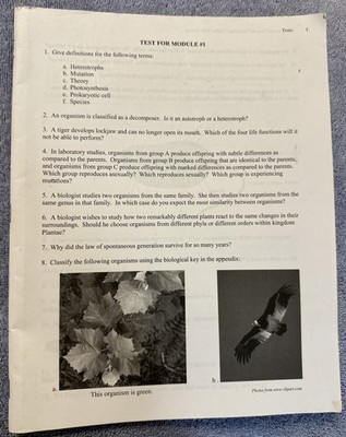 Apologia, Tests Exploring Creation with Biology