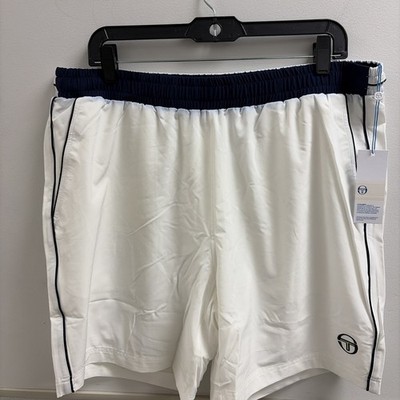 NWT Sergio Tacchini TCP Shorts White & Blue Men s XL