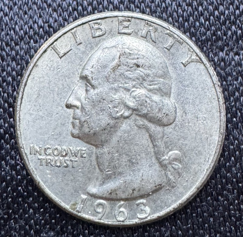 1963 D Washington Quarter Silver Circulated Uncertified US Coin