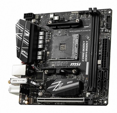 MSI B450I GAMING PLUS MAX WIFI Mini ITX AM4 AMD B450 SATA 6Gb/s Mainboard Neu...