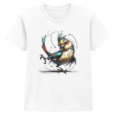 Lustiges tanzendes Nymphensittich Vogel Jungen Mädchen Kinder T-Shirt Papagei Geschenk für Kinder