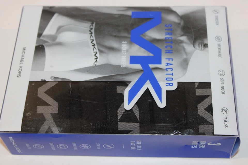 Michael Kors Black Cotton Stretch Boxer Briefs Size Small (28-30) 3-Pack NEW - Image 4 of 4