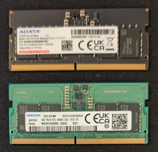 Lot of 4pcs Samsung,SKhynix, ADATA 8GB 1Rx16 PC5-5600B-SC0-1010-XT Sodimm Memory