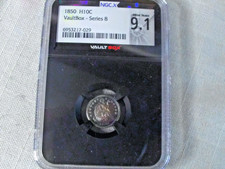 1850 H10C Liberty Half Dime Vault Box Series 8 Mint State 9.1