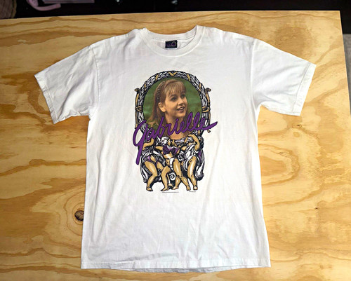 VintageXena Warrior Princess Xena Franchise Gabrielle Graphic Tee Shirt White XL