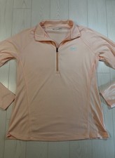 Under Armour Women's Loose Fit HeatGear 1/4 Zip Pullover Top Pink Large