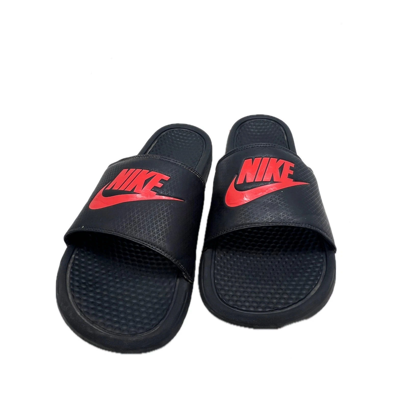 Nike Benassi JDI Nero Sfida Rosso Slides Uomo 15