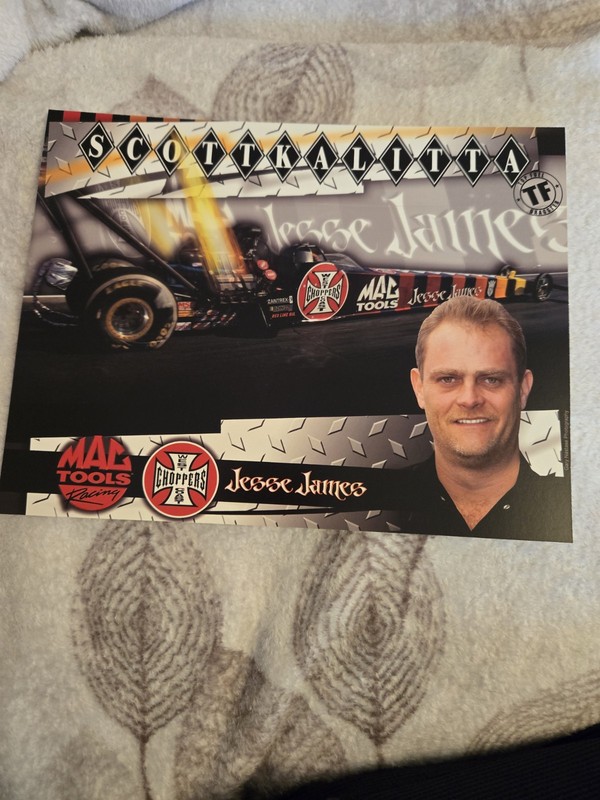NHRA Vintage Scott Kalitta  Jesse James Top Fuel Handout. 