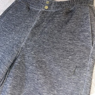 Jordan Tech Fleece Pants Men s M Gray Joggers Tapered Snap Waist 632074-032
