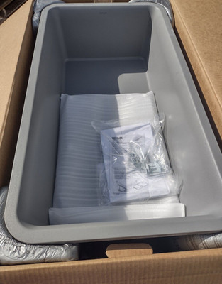 Kohler K-8206-CM4 Cairn 33-1/2'' Undermount 1 Basin Stone Composite Sink Grey