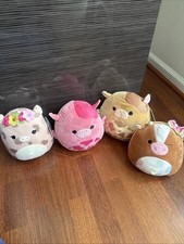 Squishmallows Bundle: Set Of 3 Cows And 1 Pig With Tags 