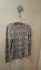 Smartwool Sz L gray patterned long sleeve Sweater - good shape