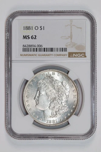 1881-O MORGAN DOLLAR NGC MS62