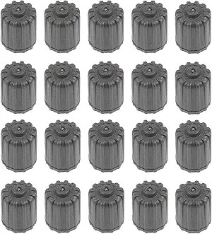Universal Fit Gray Plastic Tire Valve Stem Caps for Tesla Model 3 S X Y, Replace