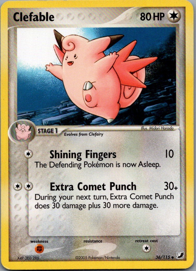 Clefable Uncommon Unseen Forces 36/115 NM