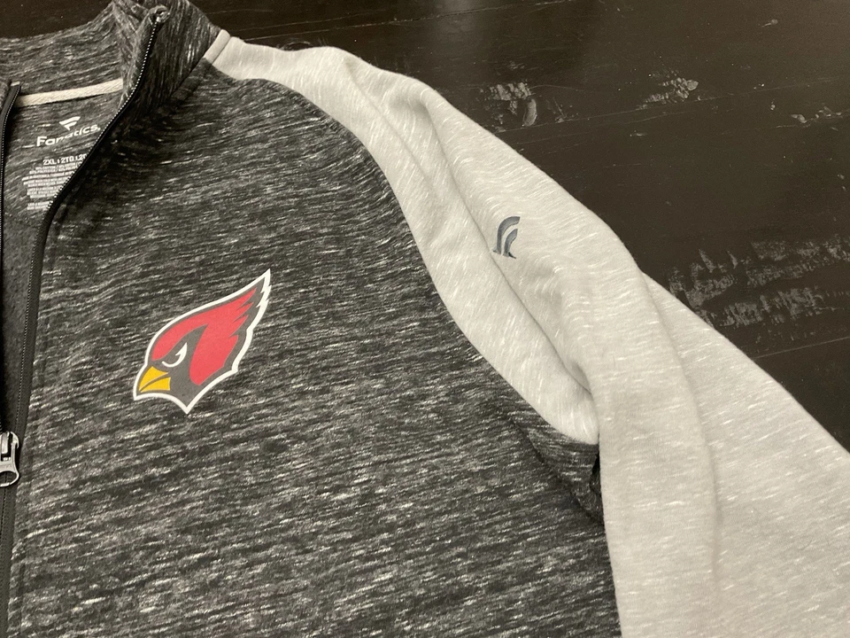 Chaqueta Arizona Cardinals Para Hombres 2XL Gris Cremallera Completa NFL Fanáticos Sudadera Usada en Excelente Condición Foto 4 de 4