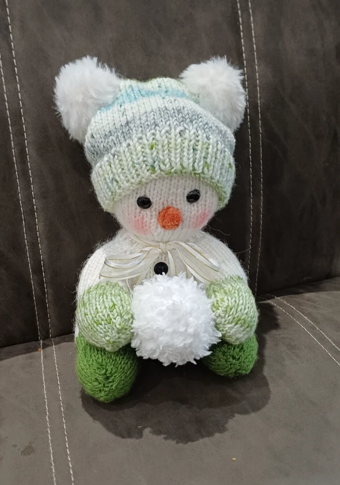 Knitting Pattern for Snowman with Snowball - Image 2 of 3