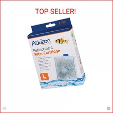 Aqueon Aquarium Fish Tank Replacement Filter Cartridges Large - 3 pack
