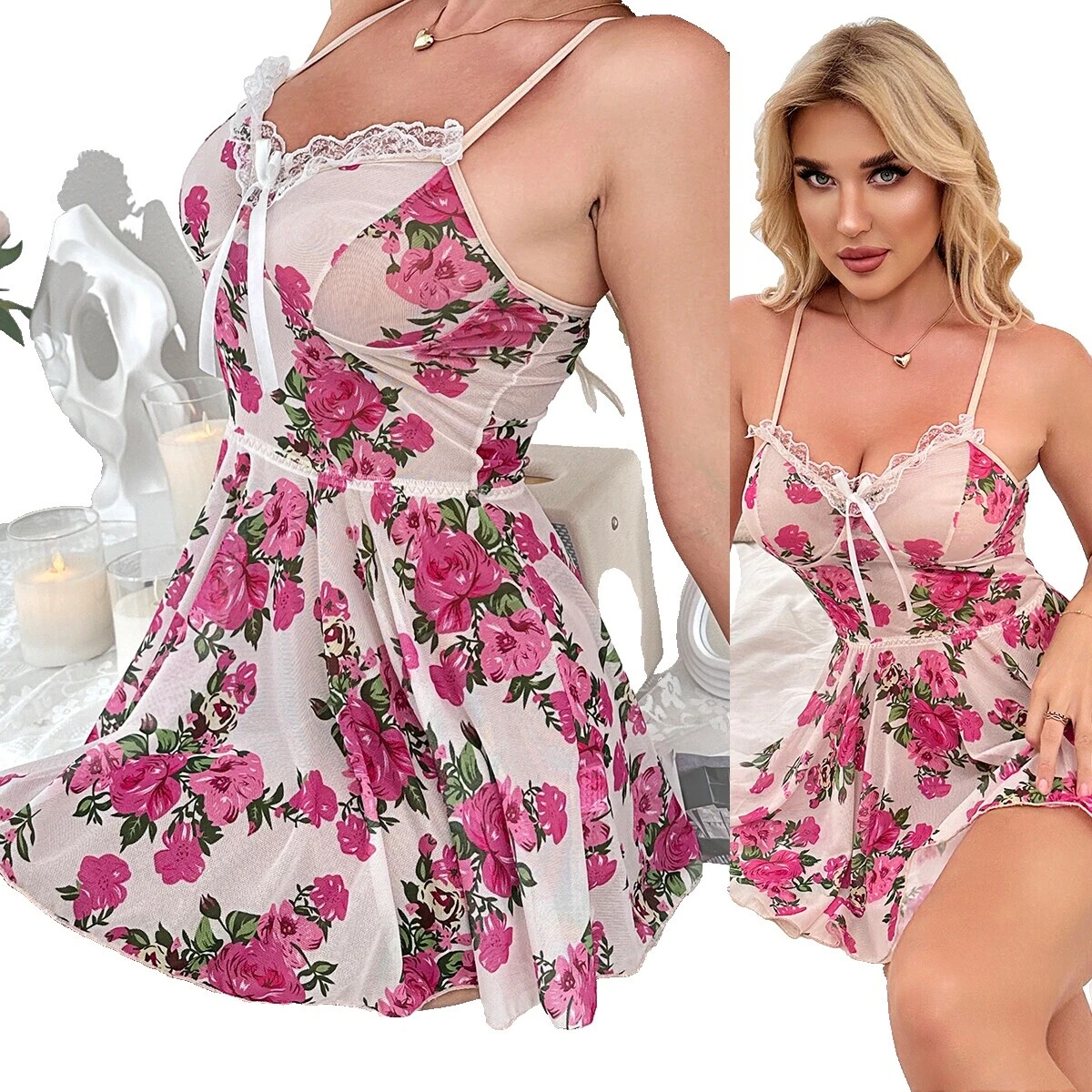 Pijamas e roupões Florais de Acrílico para mulheres