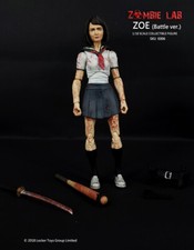 Figura de acción Zombie Lab escala 1/18 (4") Zoe (versión batalla)