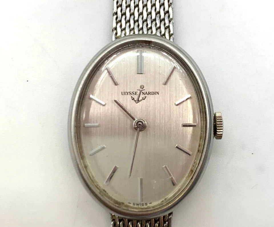 Женские наручные часы ULYSSE NARDIN с ручным заводом овальные нержавеющая сталь серебро - Изображение 3 из 4
