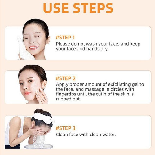 DE-50g Orange Enzyme Gesichtshautpeeling aufhellendes Peeling Gel für den ganzen - Photo 11/11