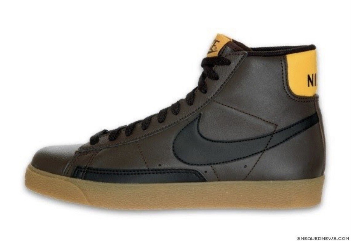 Nike NYX Blazer High Men\'s Size 10 Cinder Brown  Black Yellow 344609-201 s-l1200.jpg main image 4
