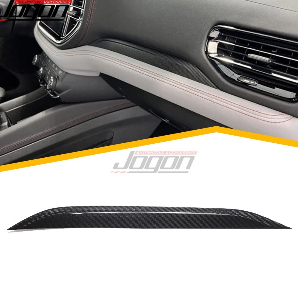 Real Carbon For Dodge Durango GT SRT R/T 2011-23 Dash Passenger Side Panel Strip - Picture 1 of 12