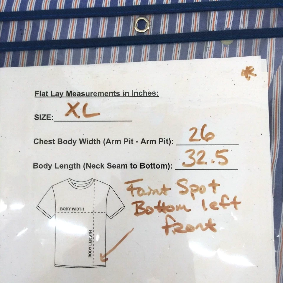 Camisa social masculina Cherokee tamanho XL azul laranja listrada colarinho com botões - Imagem 3 de 4