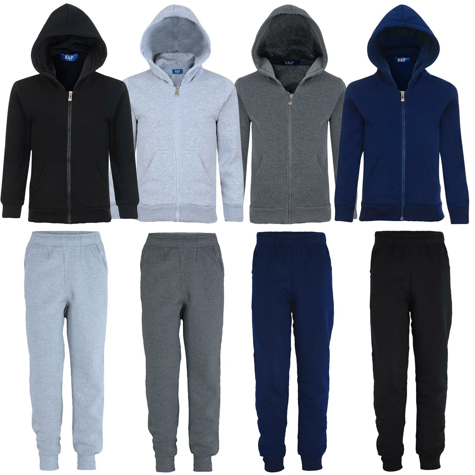 Max 84% OFF Kids Plain Fleece Tracksuit Jogging Hooded San Antonio Mall Trousers Si Jumper or