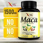 Organic Maca Root Capsules Black, Yellow, Red Strongest 1500 mg