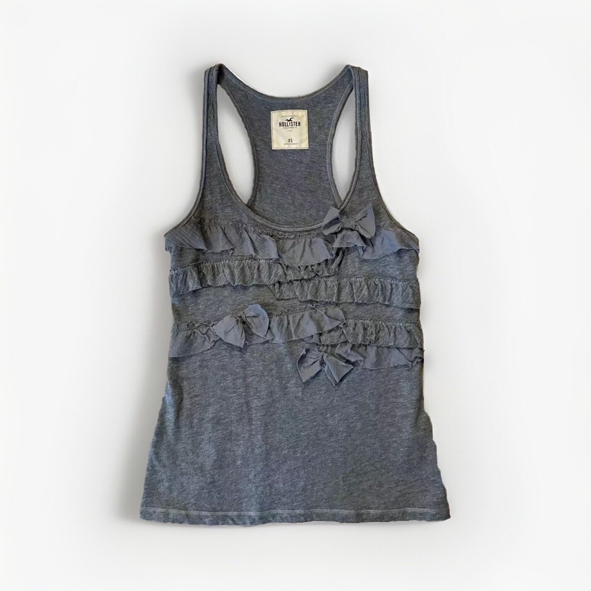 grey ruffle top