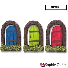 3pk Secret Garden Fairy Woodland Door Home Magical Decor Ornament Gift P6384 UK