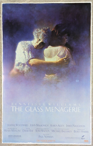 The Glass Menagerie 1987 Home Video Movie Poster 25X40 Rolled 1 Sheet