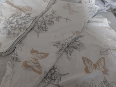 Einzel Bettwäscheset Blumenmuster mit Schmetterlingen von Design House