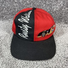 Vintage Rusty Wallace Snapback Hat 90s Nascar Cap Miller Penske Racing Red Black