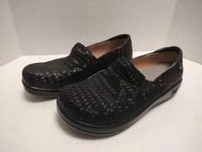 Alegria Keli Pro Waverly Clogs/Mules Black KEL-752 Shoes Size 38 EUC
